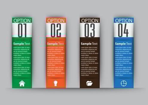 Colorful 4-step Infographic vector