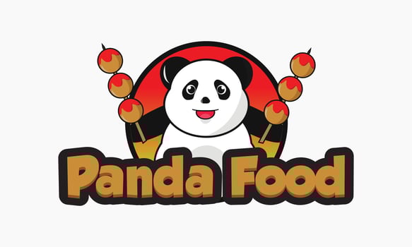 panda food logo vector