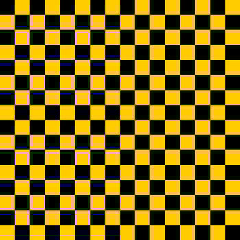Checkered seamless black and yellow boxes pattern background. Tablecloth or flag racing pattern. vector