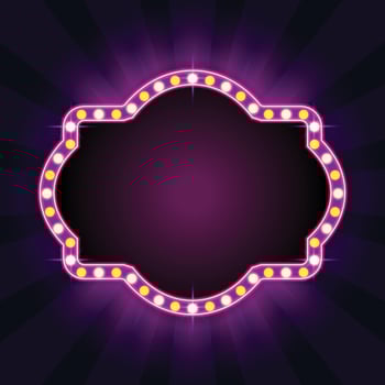 Cinema Retro with Sparking Color vector