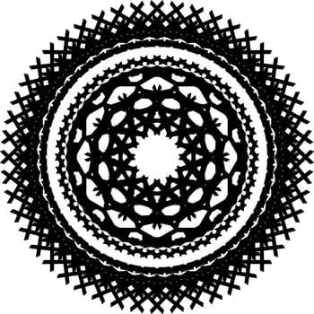 Mandala round ornament vector