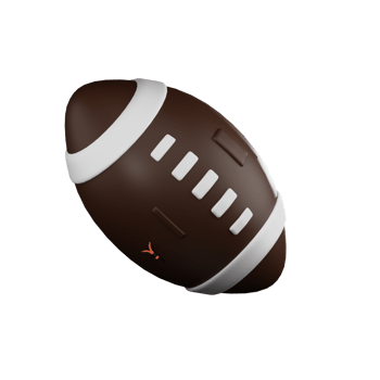 3D American Softball PNG Illustration
