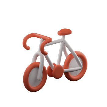 3D Bicycle PNG Illustration