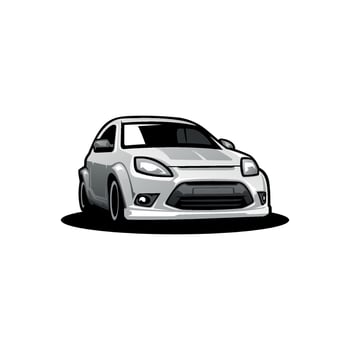 city car illustration vector