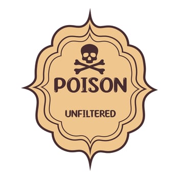 Vintage label for potions, infusions and elixirs. Vector, vintage banner. All objects are repainted. vector
