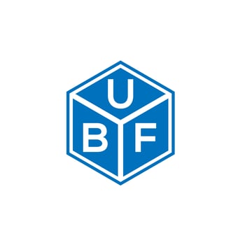 UBF letter logo design on black background. UBF creative initials letter logo concept. UBF letter design. vector