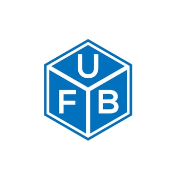 UFB letter logo design on black background. UFB creative initials letter logo concept. UFB letter design. vector