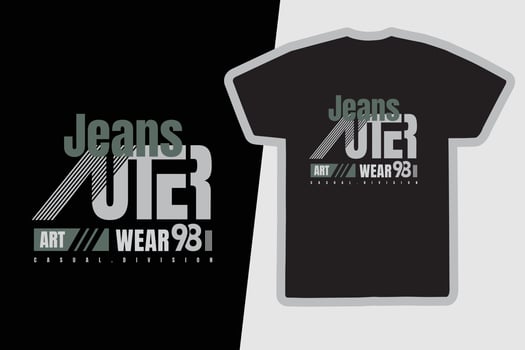 Jeans t-shirt and apparel design vector
