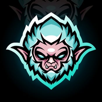 Yeti head mascot. esport logo design vector