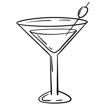 Doodle sticker with refreshing cocktails vector