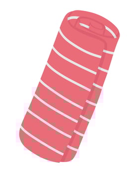 Bright beach towel. Doodle flat clipart. All objects are repainted. vector