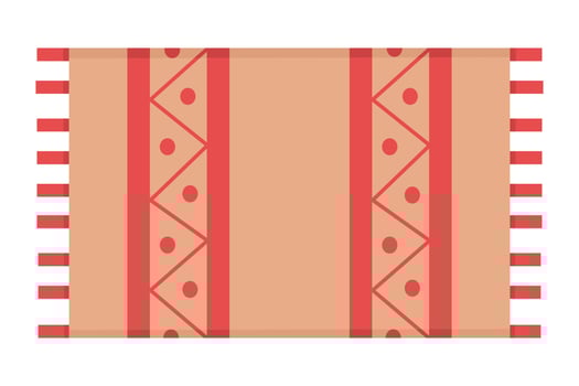 Bright beach towel. Doodle flat clipart. All objects are repainted. vector