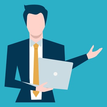 Business man working. vector