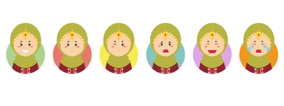 Oman Avatar with Various Expression vector