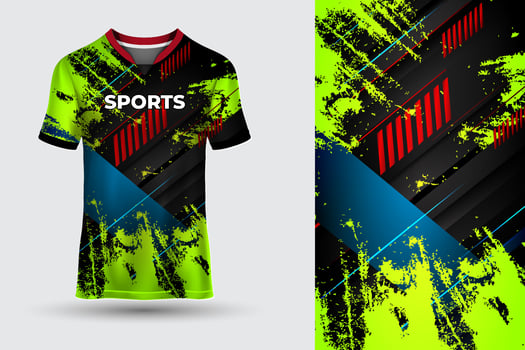 Incredible and geometric T shirt sports abstract jersey suitable for racing, soccer and e sports vector
