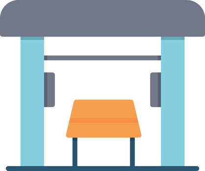 Bus Stop Flat Icon vector