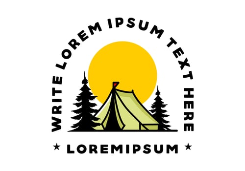 Big camping tent illustration design vector