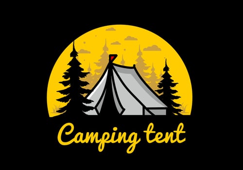 Big camping tent illustration design vector