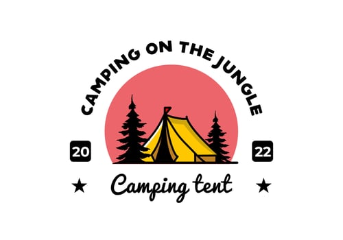 Big camping tent illustration design vector