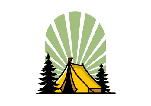 Big camping tent illustration design vector