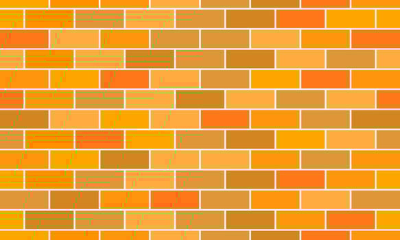 Brick different shades wall simple background. Seamless pattern vector