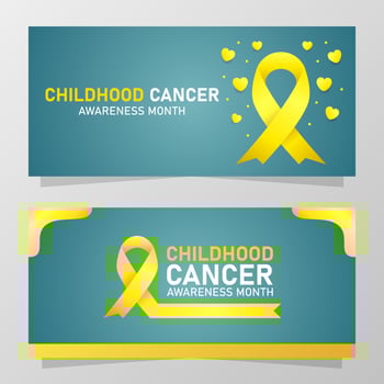 Childhood cancer awareness month background vector