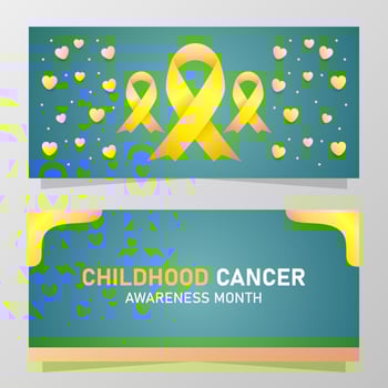 Childhood cancer awareness month background vector