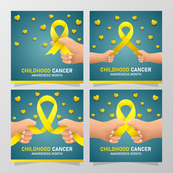 Childhood cancer awareness month background vector