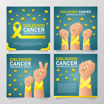 Childhood cancer awareness month background vector