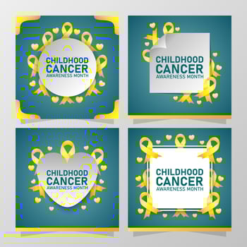 Childhood cancer awareness month background vector