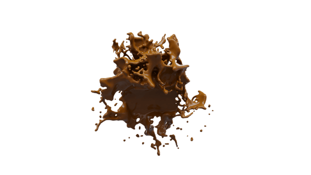 Chocolate Splash with Droplets png