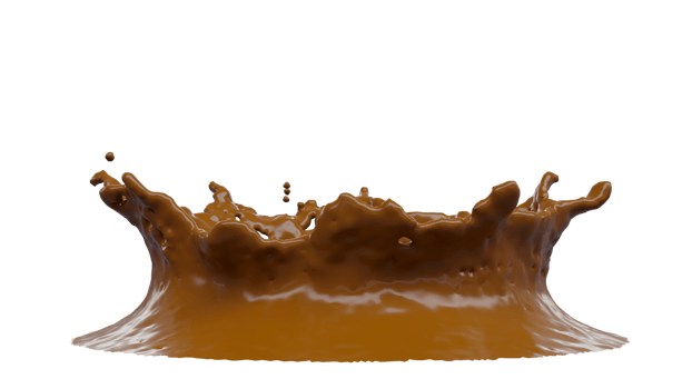 Chocolate Splash with Droplets png