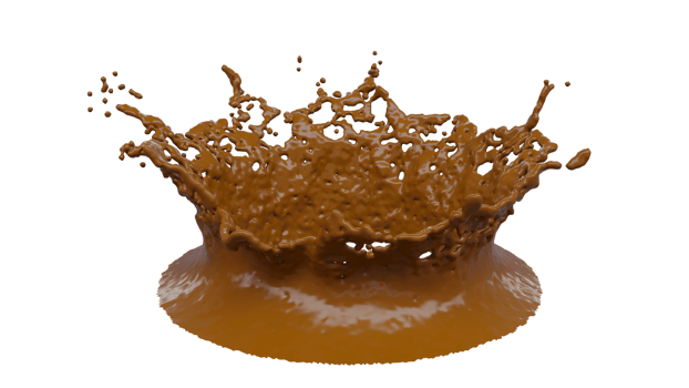 Chocolate Splash with Droplets png