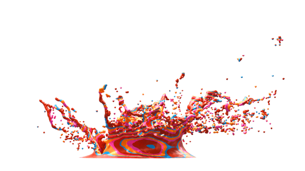 Colorful Paint Splash PNG Design