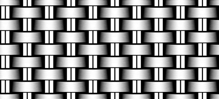 Vector Weaving basket seamless pattern. Decorative wooden textured background. Traditional woven natural matetial.