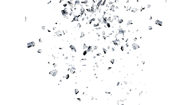 Glass Breaked with Debris png