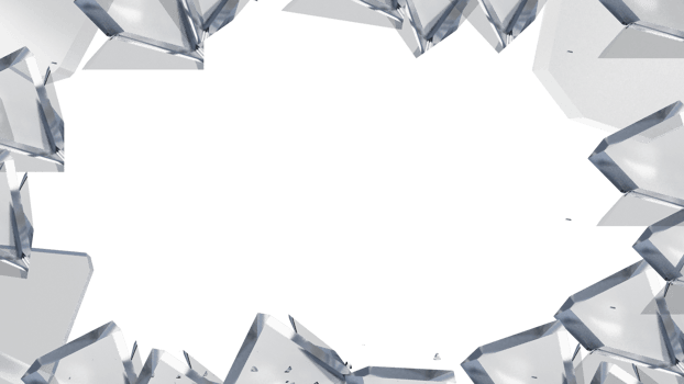 Glass Breaked with Debris png