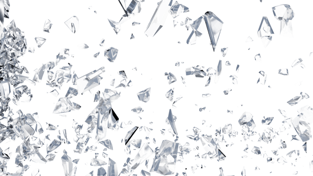 Glass Breaked with Debris png