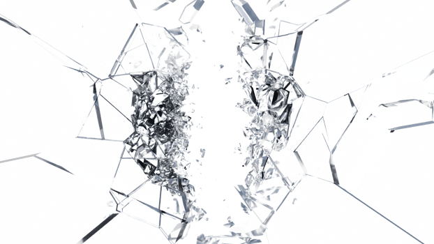 Glass Breaked with Debris png
