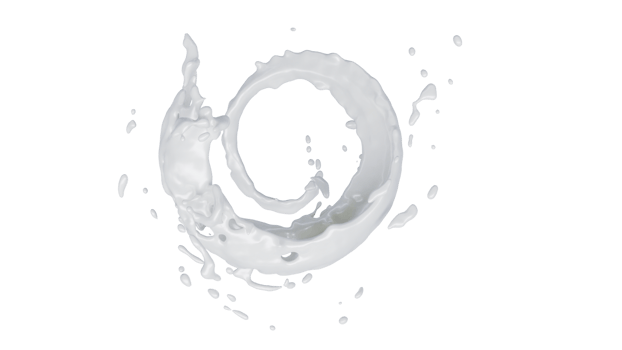 Milk Splash with Droplets png