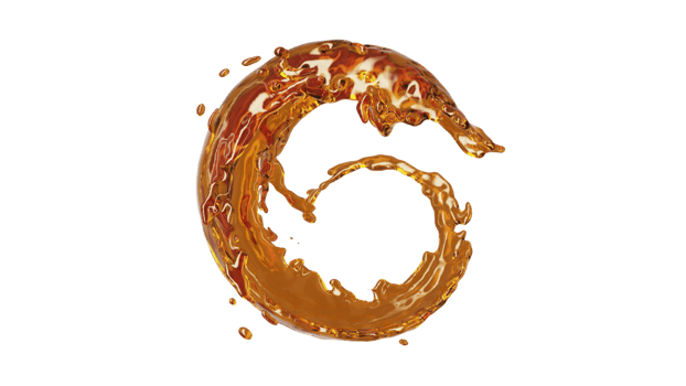 Olive Oil Splash with Droplets png