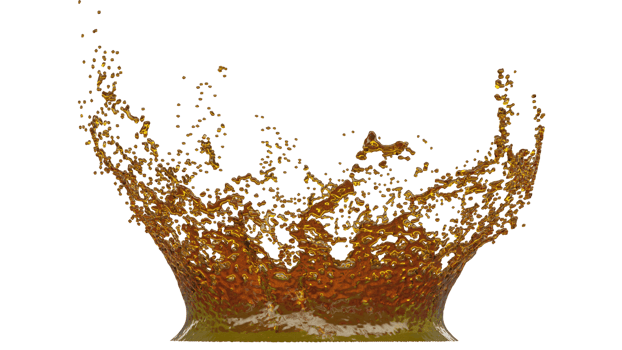 Olive Oil Splash with Droplets png
