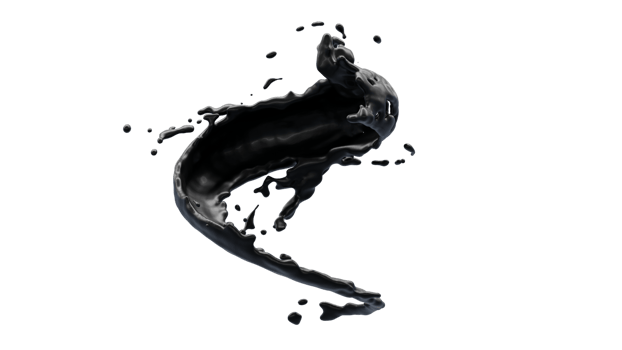 Ink Oil Splash with Droplets png
