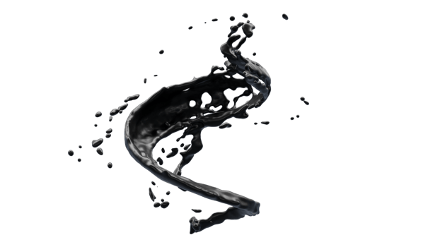 Ink Oil Splash with Droplets png