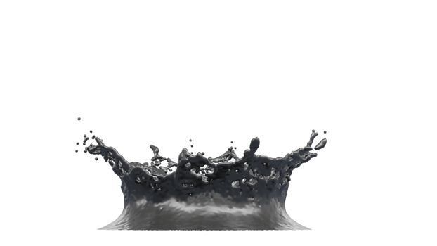 Ink Oil Splash with Droplets png