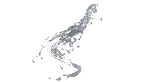 Water Splash with Droplets png