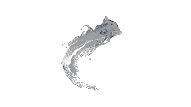 Water Splash with Droplets png