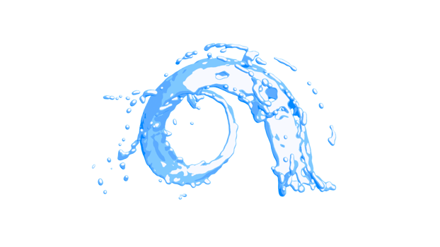 Water Splash Toon Shade Concept Design png