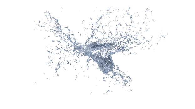 Water Splash with Droplets png
