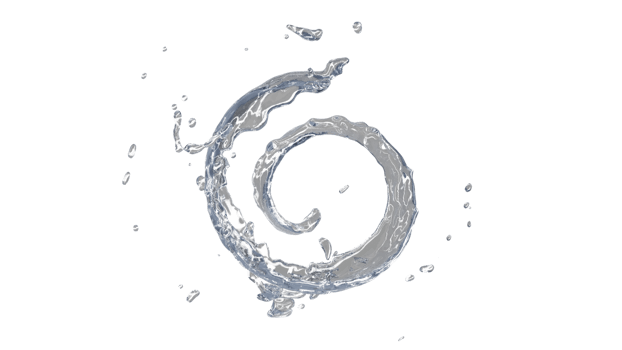 Water Splash with Droplets png